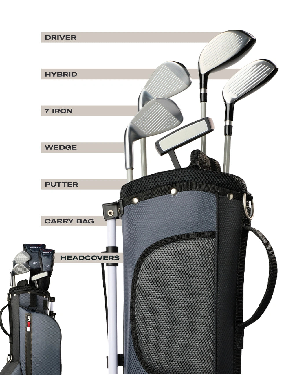Wilson Profile Jr Medium — Kit de golf junior (8-11 ans)