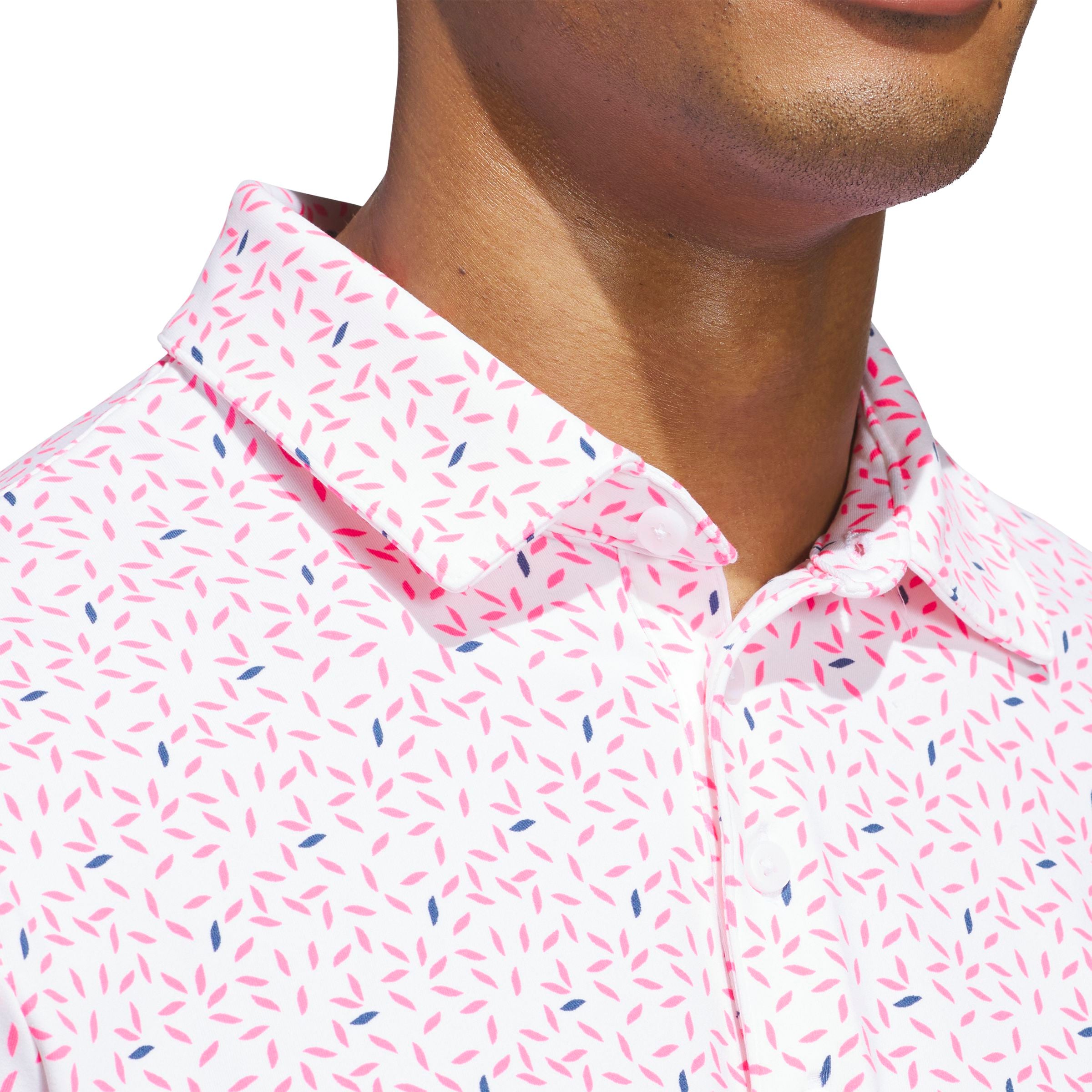 Adidas Polo Imprimé Doux ULTIMATE365+ Rose/Blanc