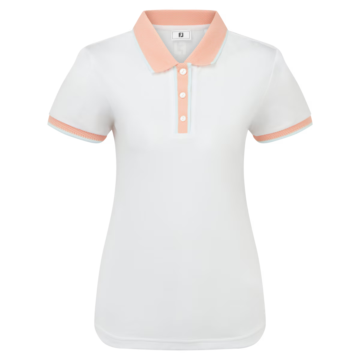 Footjoy Polo Femme Manches courtes Blanc/Pêche