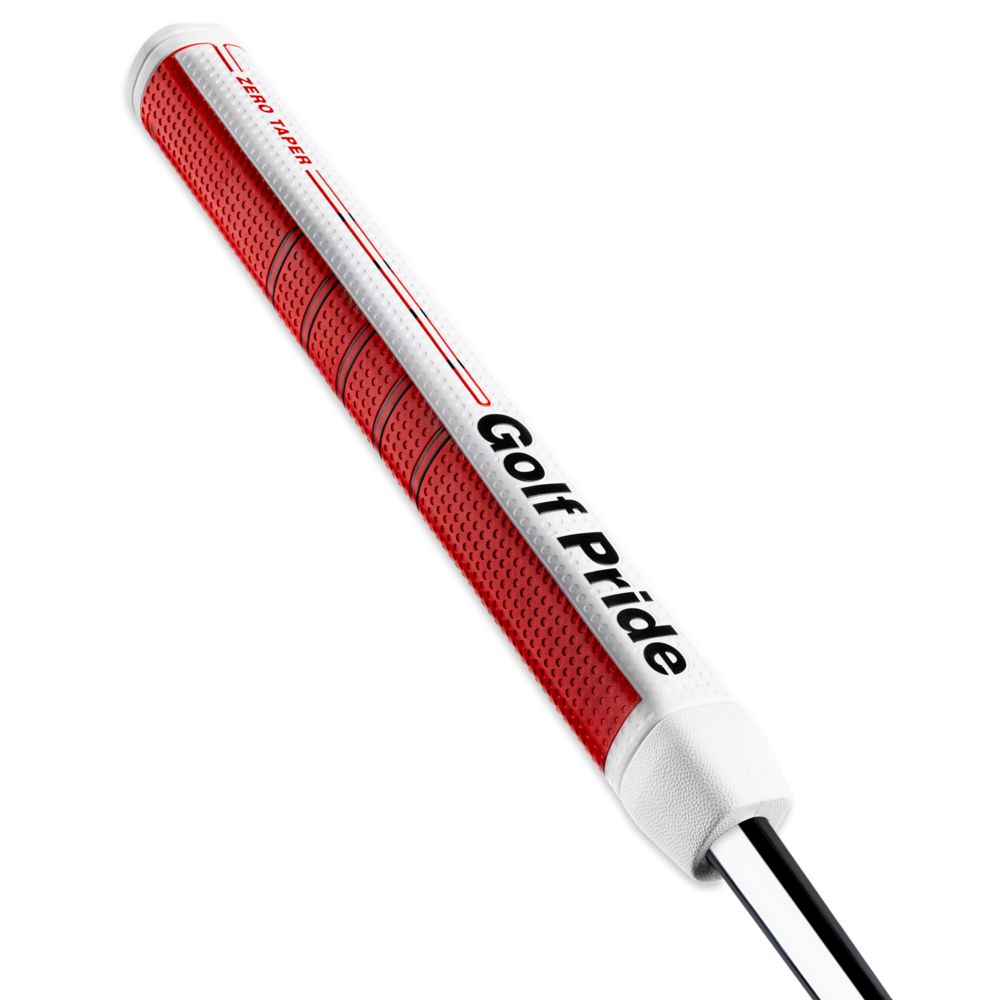 Golf Pride Grip putter Zero Taper Straight Blanc Rouge