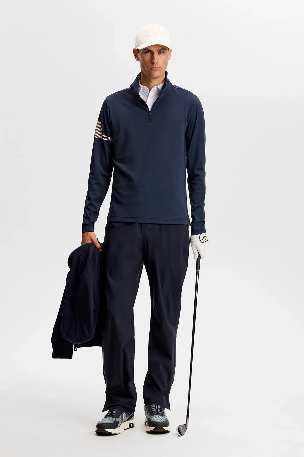 J.Lindeberg Pull Heath Strike Zip Navy