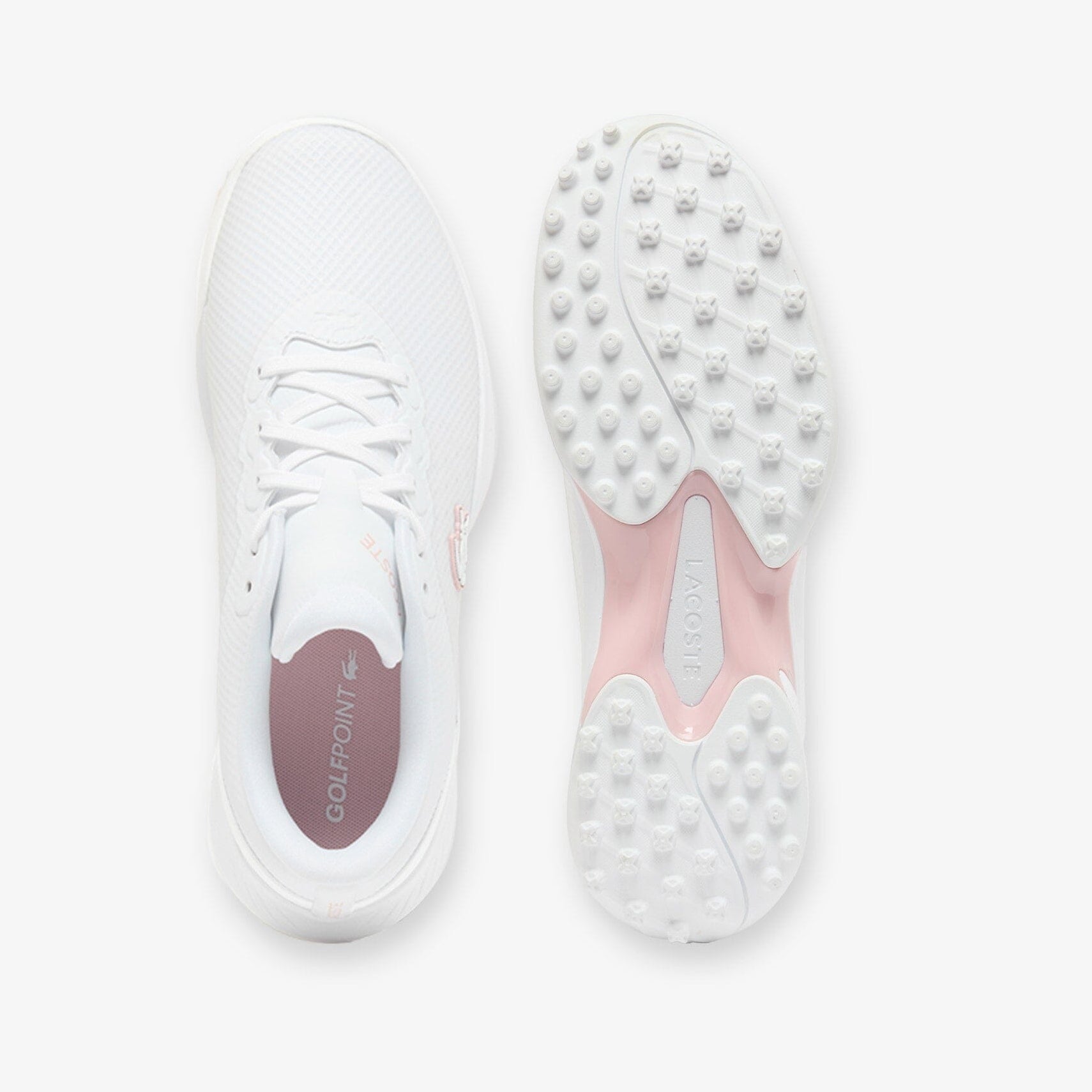 Lacoste Chaussures de Golf Femme Golf Point Blanc/Rose