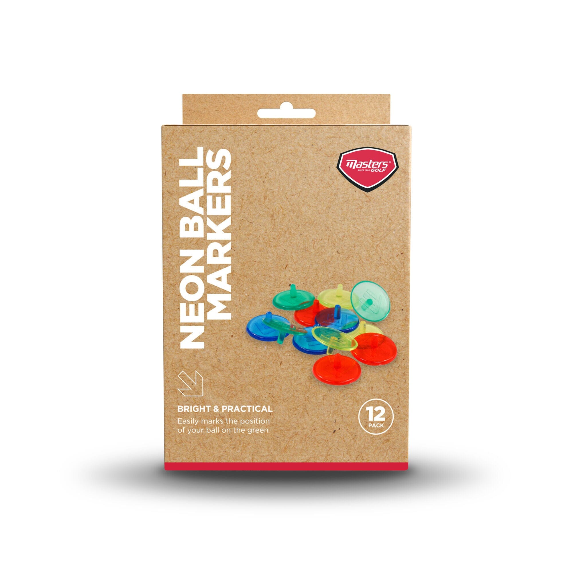 Masters Marqueurs de balles néon (Lot de 12)