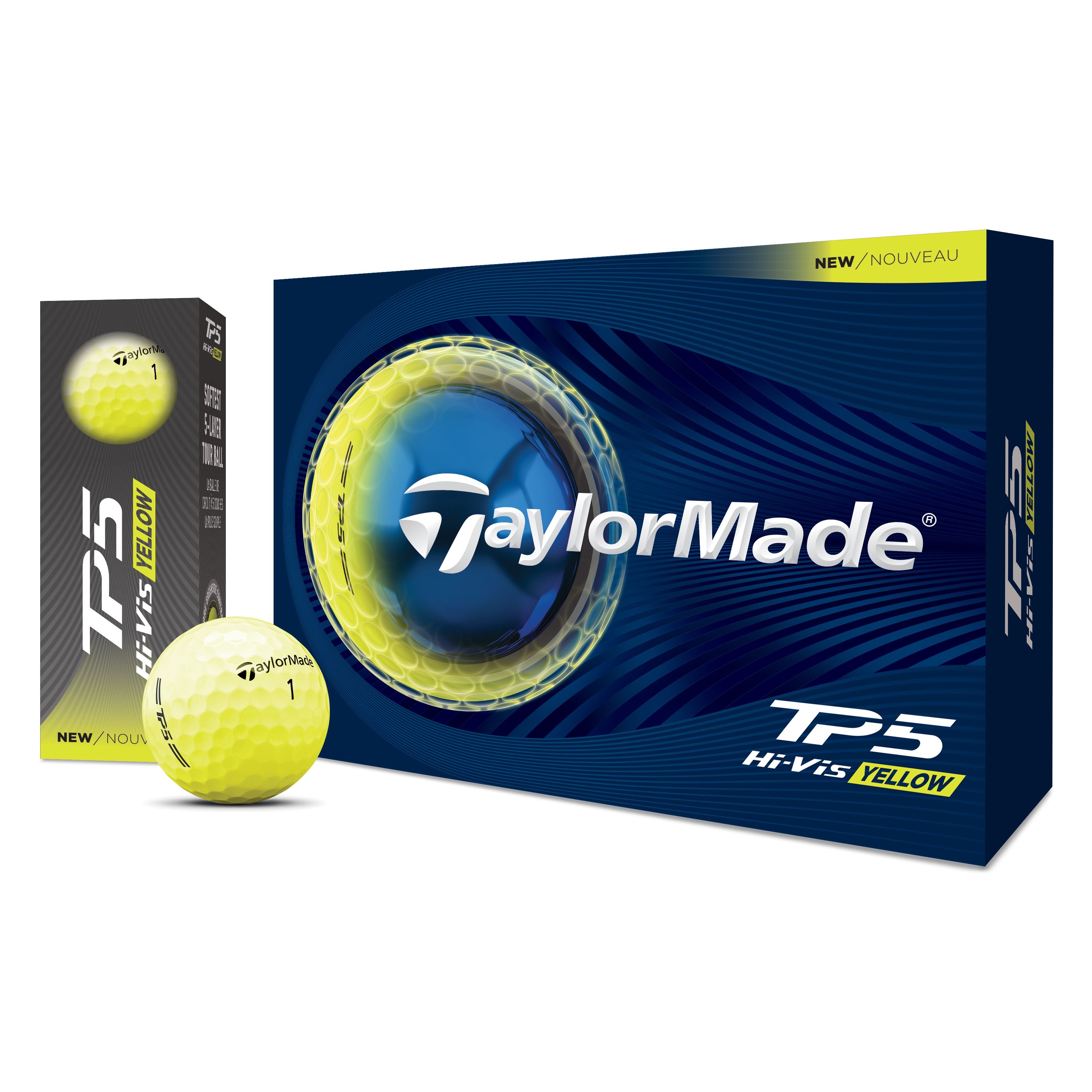 TAYLORMADE NEW BALLES TP5 Jaune 2026 (boite de 12)