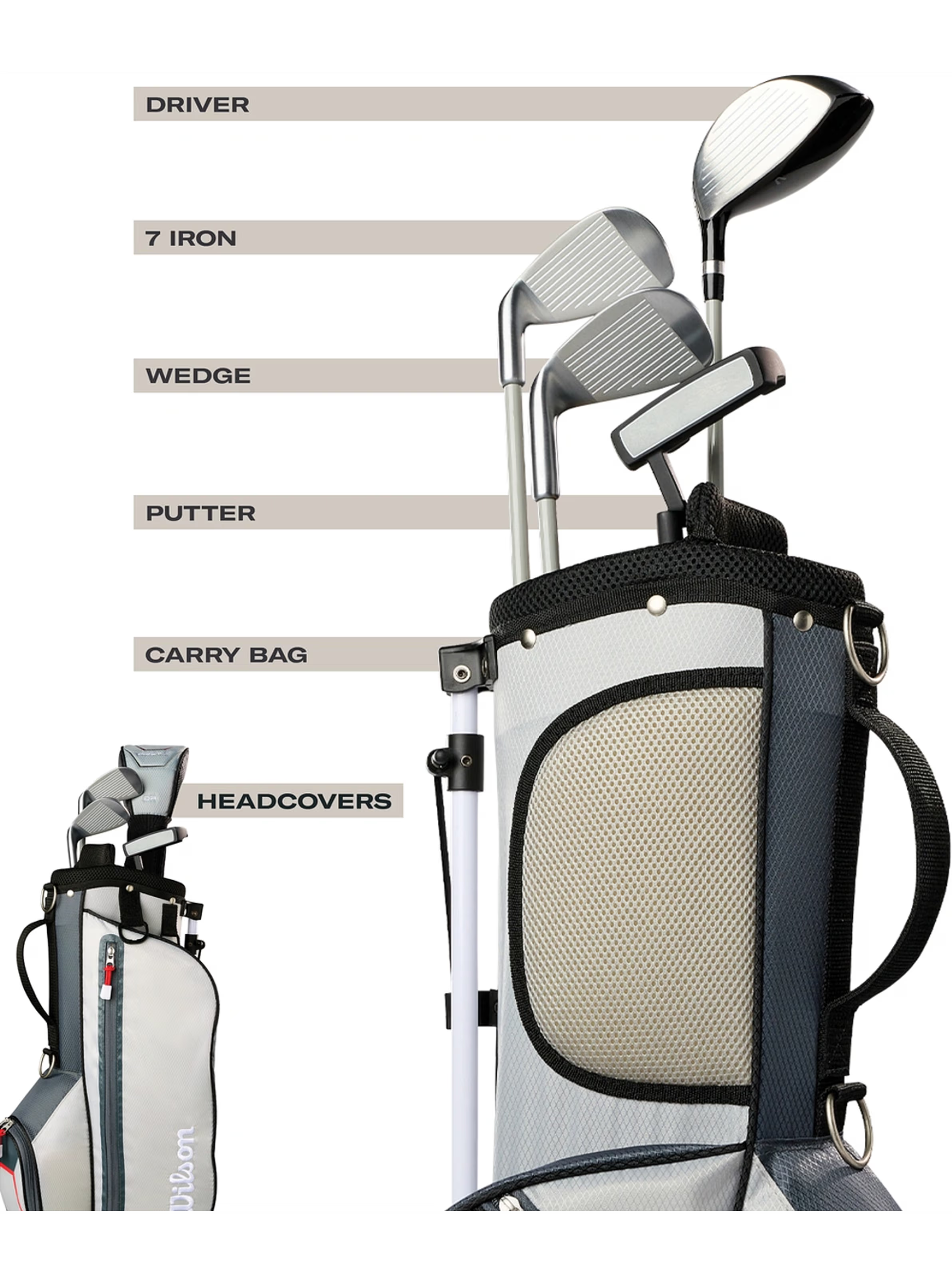 Wilson Profile Jr Small — Kit de golf junior (5-8 ans)