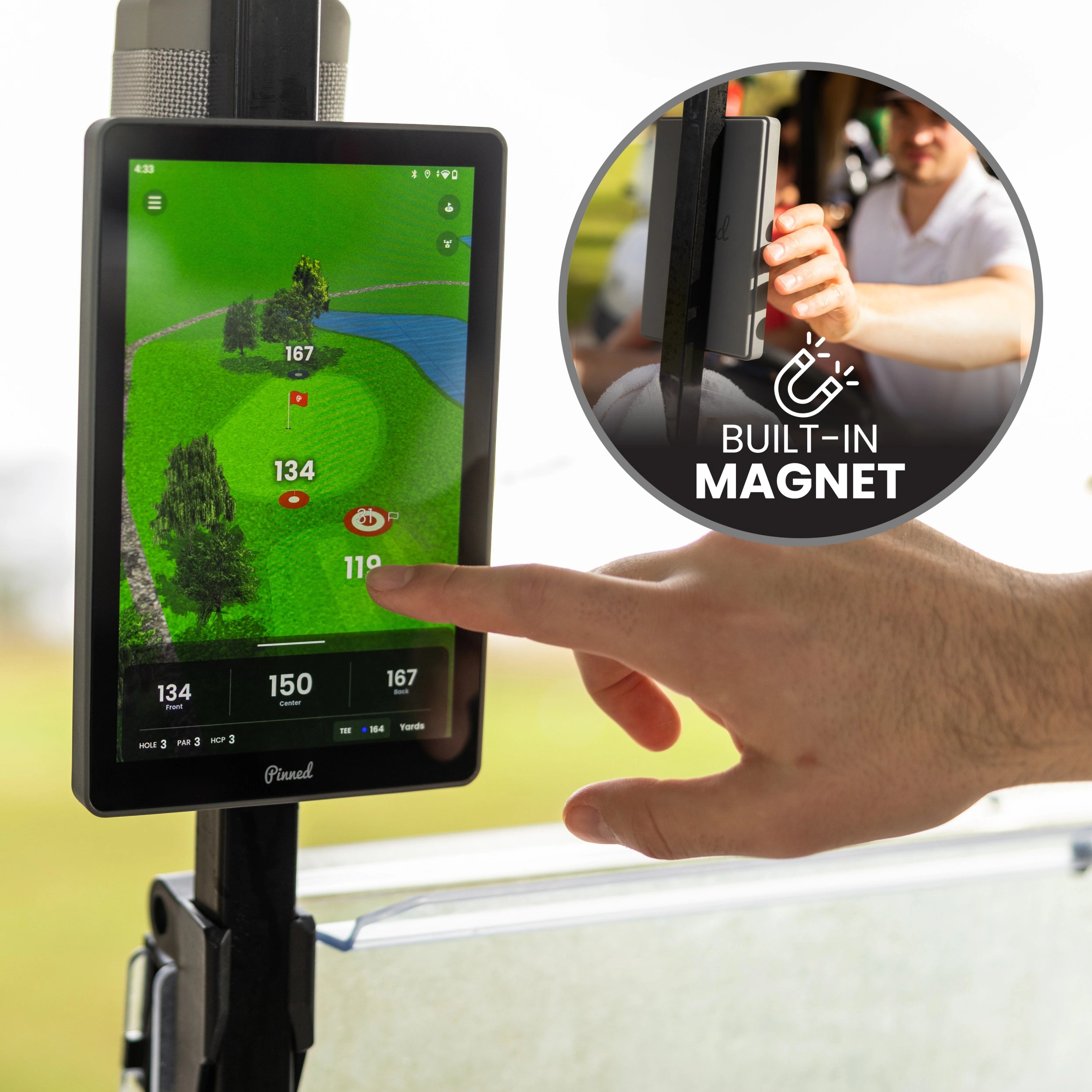 Pinned Golf The Caddie — Tablette GPS de golf