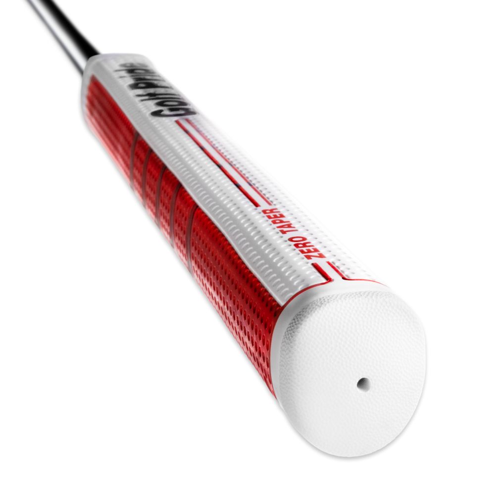 Golf Pride Grip putter Zero Taper Straight Blanc Rouge