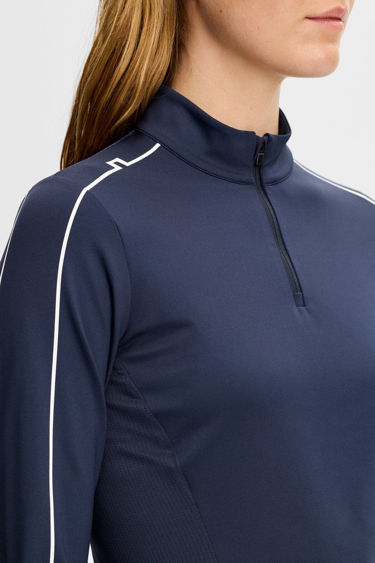 J.Lindeberg Pull Femme Adiola Quarter Zip Navy