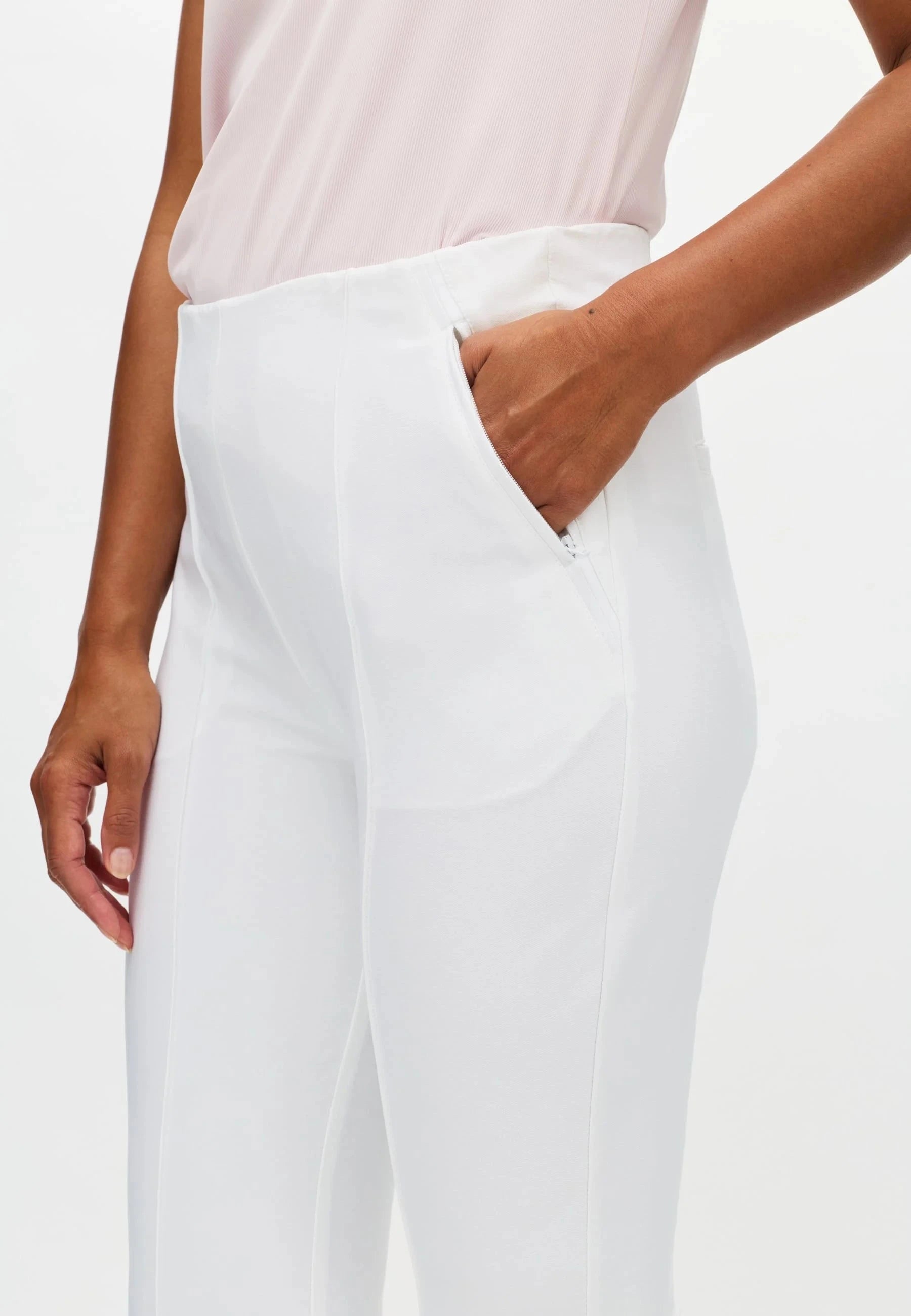 Rohnisch Pantalon Clubhouse Highwater Femme Blanc 2026