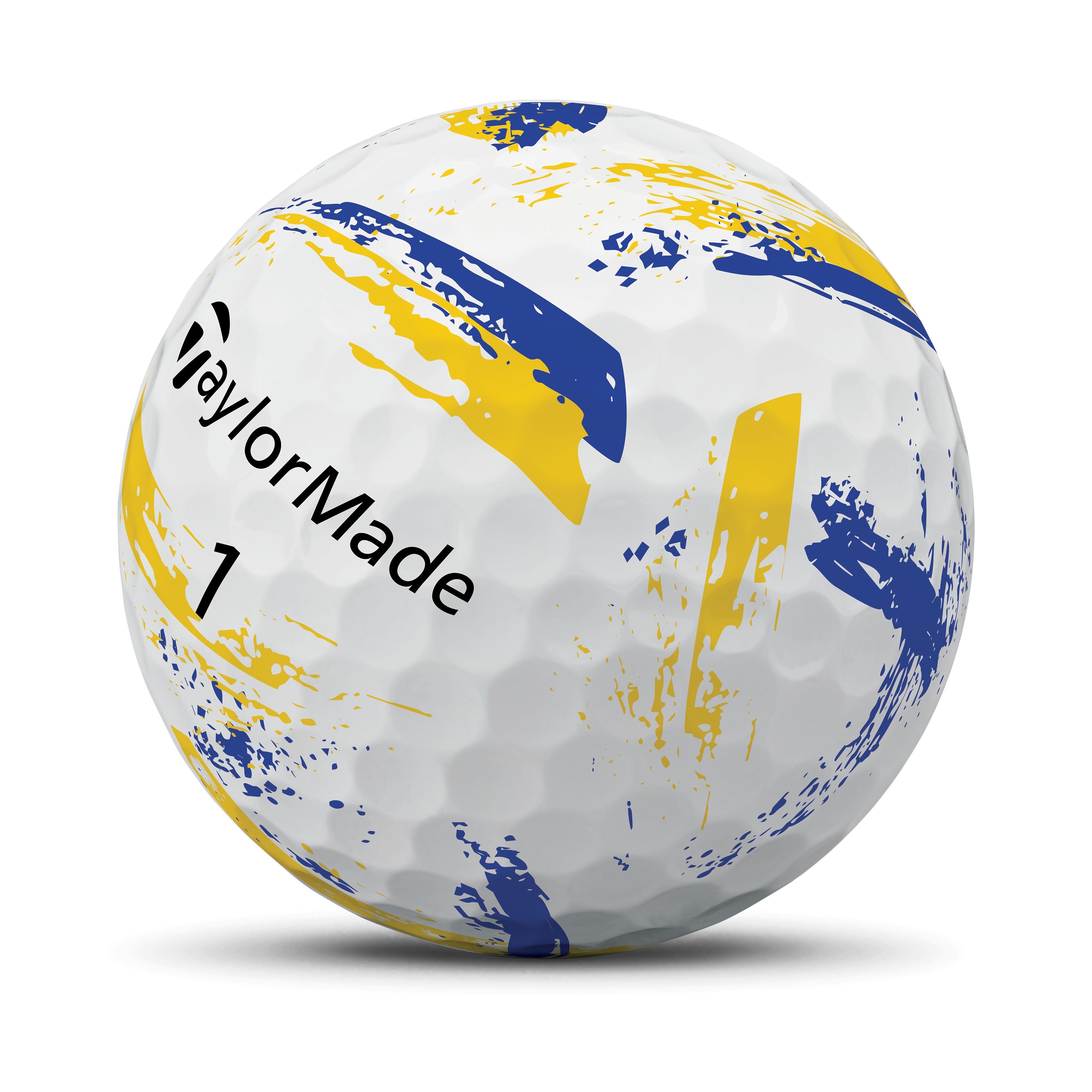TaylorMade Balles SpeedSoft Ink Bleu/Jaune 2026 (Boite de 12)