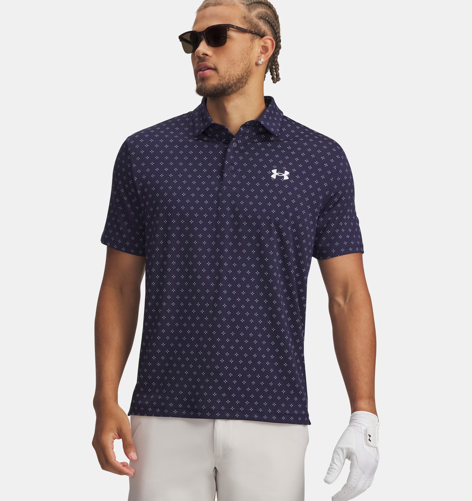Under Armour Polo Homme Playoff 3.0 Imprimé Navy